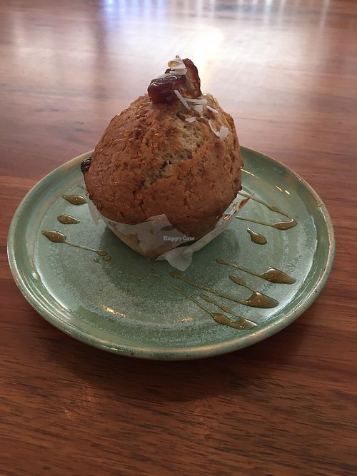 Vegan date muffin  at Foraged in Seddon