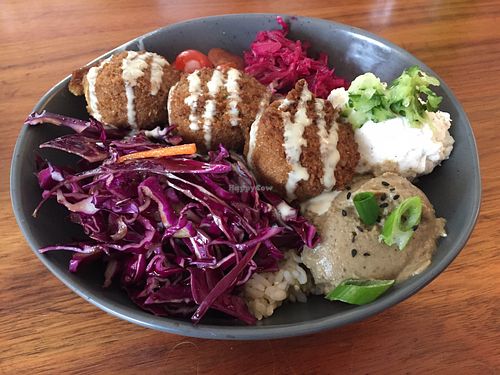 Falafel bowl  at Foraged in Seddon