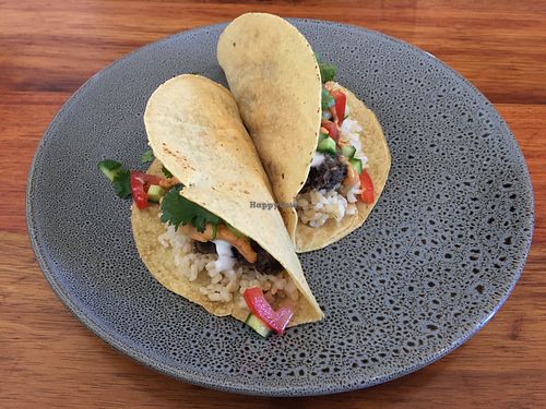 Vegan tacos at Foraged in Seddon