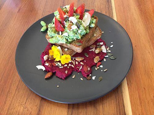 Avocado smash at Foraged in Seddon