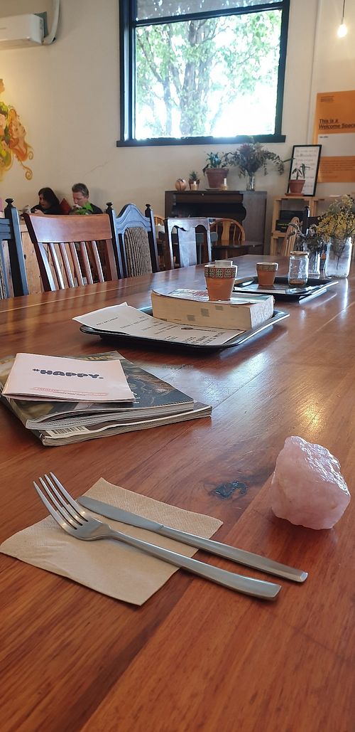 Long table to share or bring all your friends!! at Foraged in Seddon