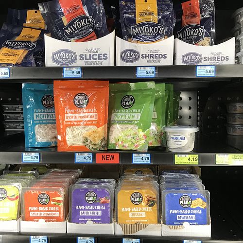 Great selection of vegan cheeses at Woodman's in Green Bay