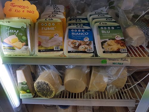 Vegan cheese at Vegan Store Stall 83 in Rome