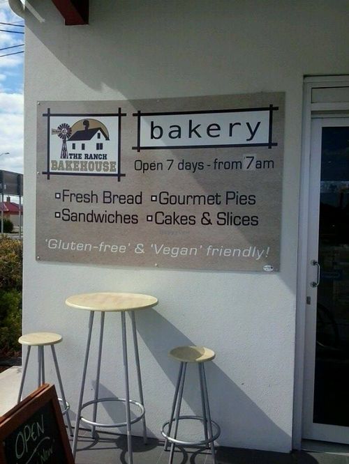 vegan sign at Ranch Pies in Warwick