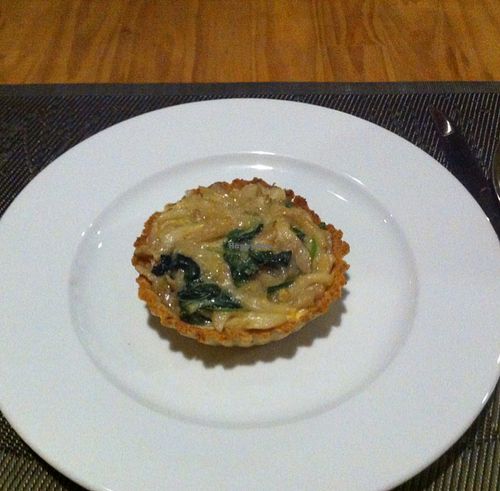 Mushroom and spinach tart ($3.50) at Banlle in Siem Reap