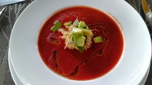 Banana Flower with Gazpacho Soup at Banlle in Siem Reap