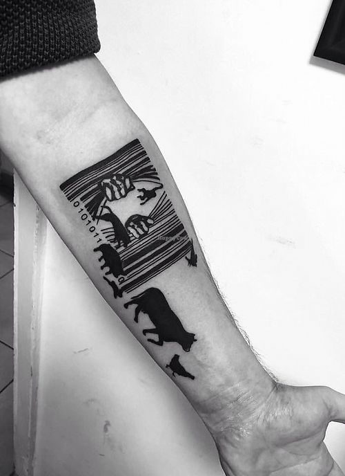 Animal Liberation tattoo is done by İlkim Koc at Taste of Ink Tattoo Studio in Bodrum