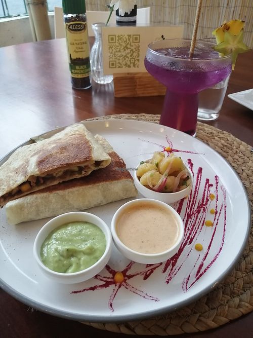 Spicy Quesadillas at Organico Fortuna in La Fortuna