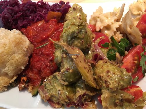 mixed food food from buffet at Sattgrün in Essen
