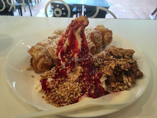 vegan bubble waffle  at YOMARO in Hannover