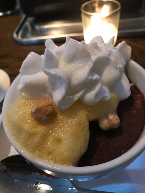 Amazing gluten free creamy coconut blissful custard at Bar Bombon in Philadelphia