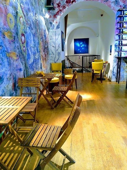 interior at bistRAW & Tea in Prague