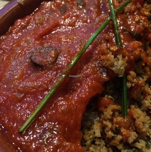 vegan moussaka  at La Libelula Vegan Cafe in Fuengirola