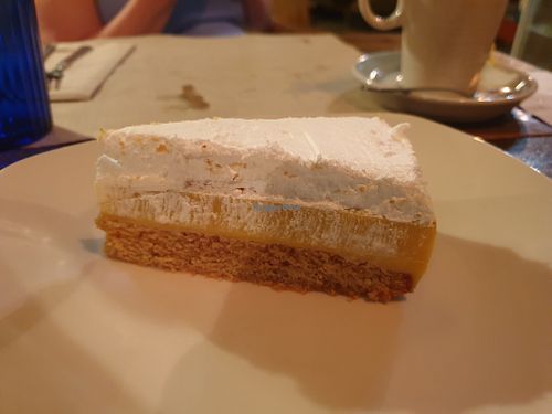 Lemon meringue at La Libelula Vegan Cafe in Fuengirola