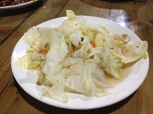 steamed vegetables at Xin Shiji - The New Century in Hengchun