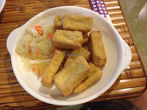 Fried tofu at Xiao shan fang Vegetarian Food in Taichung