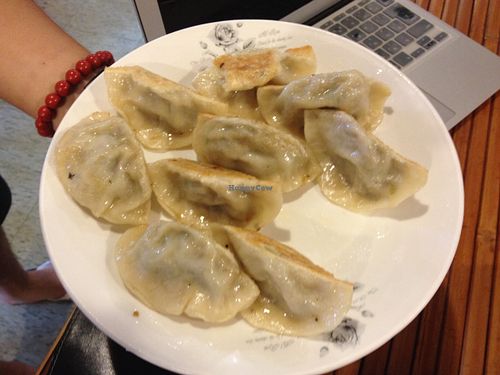 Vegan dumplings  at Xiao shan fang Vegetarian Food in Taichung