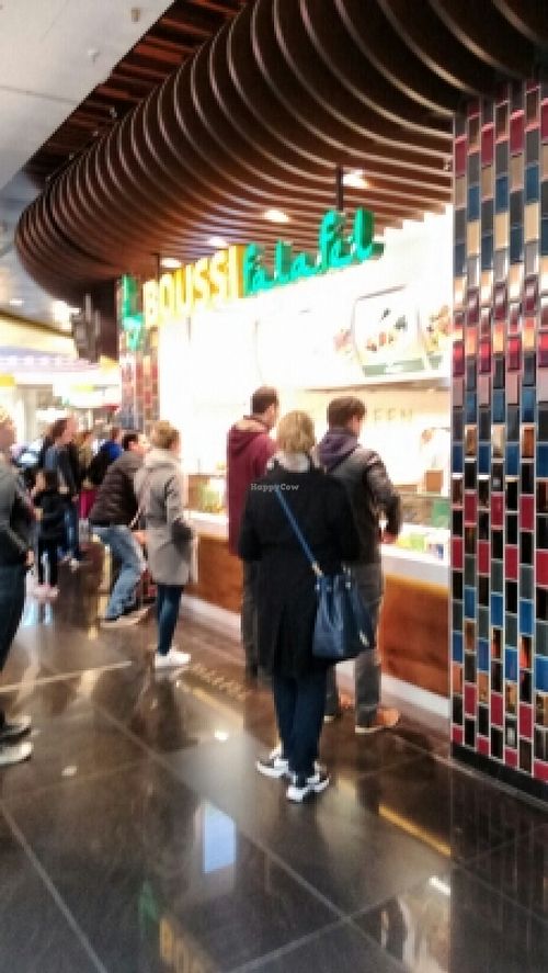 pretty busy at Boussi Falafel - Mall of Berlin in Berlin