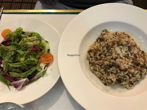 Risotto and small side salad  at Manifattura Di Gelato in Calheta