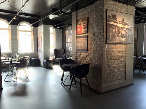 Inside cafe at Joe & the Juice in Drammen