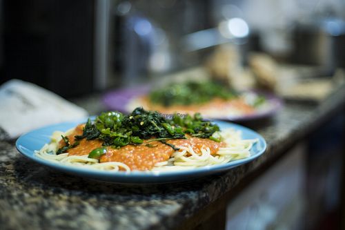 Spaghetti bolognese with nettle
 at A Cova Dos Ratos in Vigo