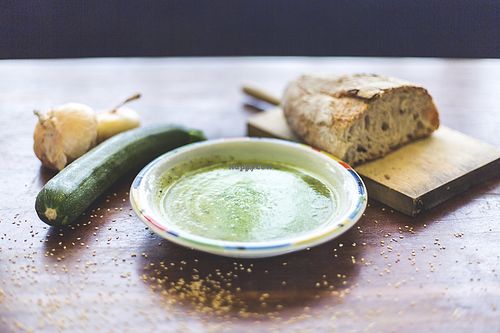 Zuchinni soap at A Cova Dos Ratos in Vigo