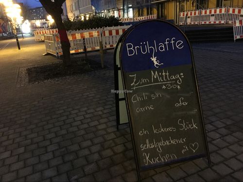 outside at Cafe Bruehlaffe in Chemnitz