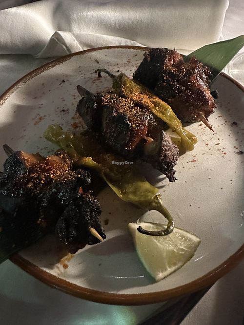 Lion’s mane skewers  at Full Bloom in Miami Beach