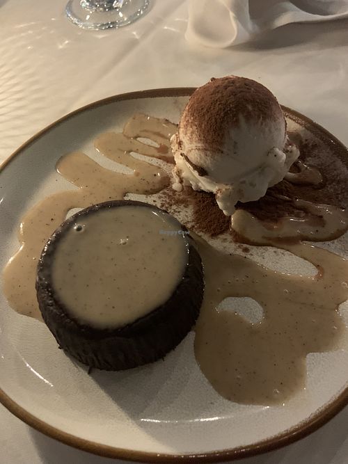 Caramel molten lava cake  at Full Bloom in Miami Beach