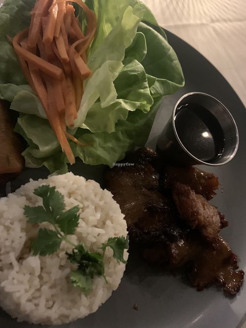 Lemongrass Pok (w/ delicious lion’s mane mushrooms)  at Full Bloom in Miami Beach