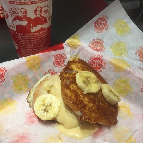 The King - banana peanut butter grilled donut  at Tom + Chee in Evansville