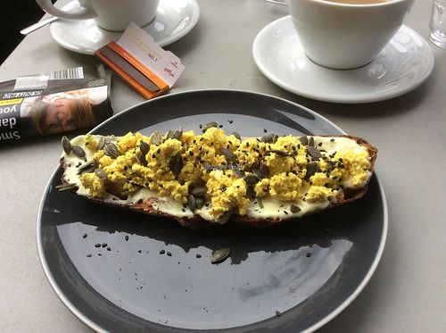 Tofu scrambled egg. at The Hive of Vyner St in East London