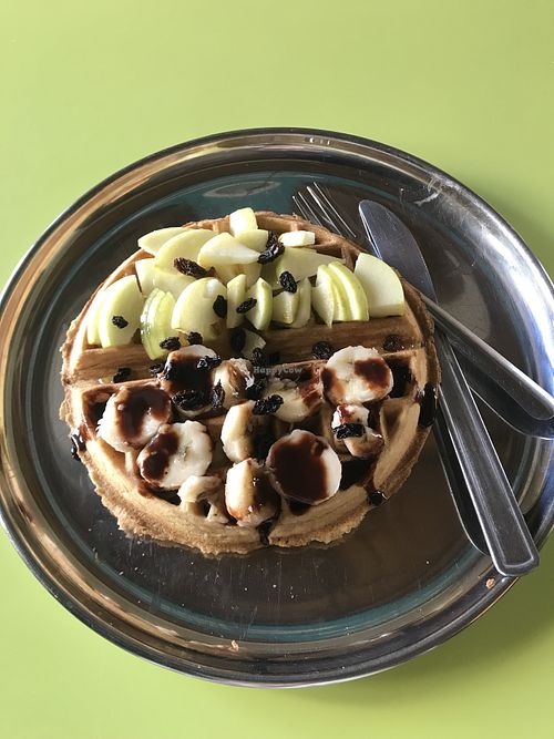 Waffle  at Hare Krishna Buffete in Monterrey