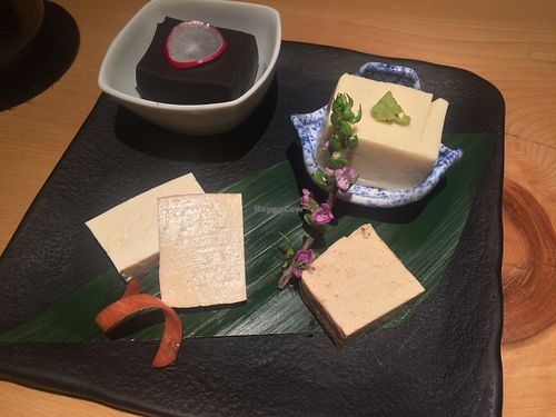 Tofu four ways at Mamehachi in Kyoto