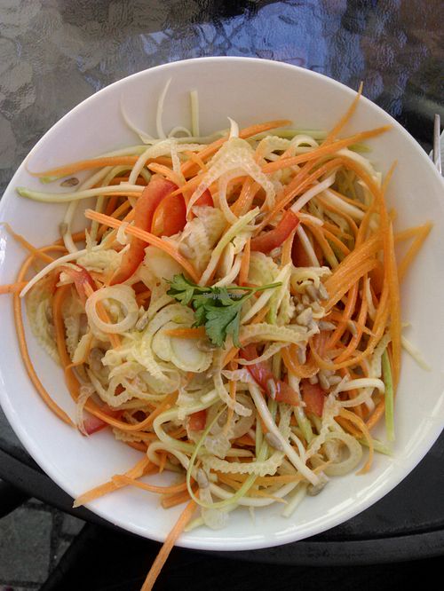 Fennel and carrot raw salad at BIOFresh in Timisoara