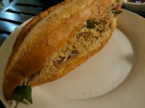 Shredded tofu ban mi (baguette) at Karma Waters in Hoi An