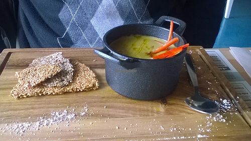 daily soup at Purezza in Brighton