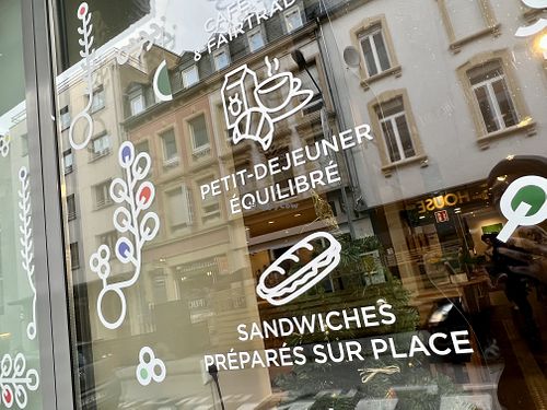 window at EXKi - Gare in Luxembourg City