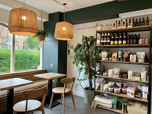 Small corner for health products  at Chia Naturally Healthy in Hitchin