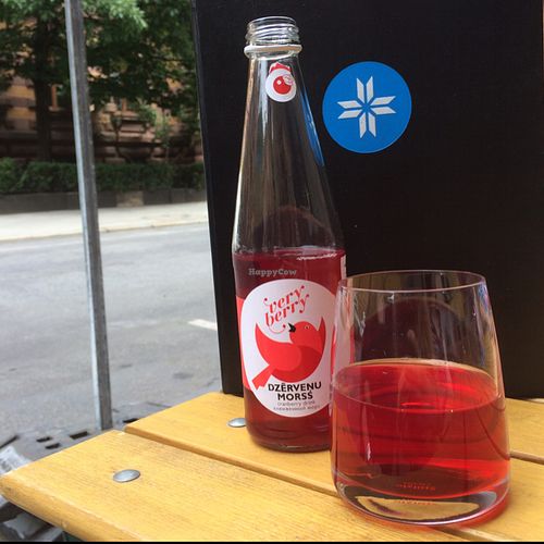 latvian fruit drink at Baltique in Frankfurt