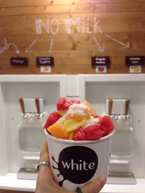 Big pot of mango ice cream! at White in Venice