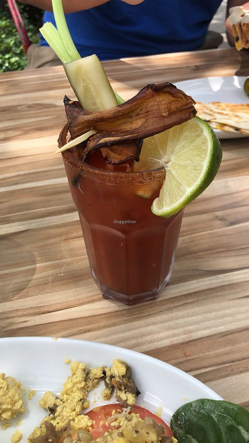 Bloody Mary with eggplant ‘bacon' at Cider Press Pub in St Petersburg