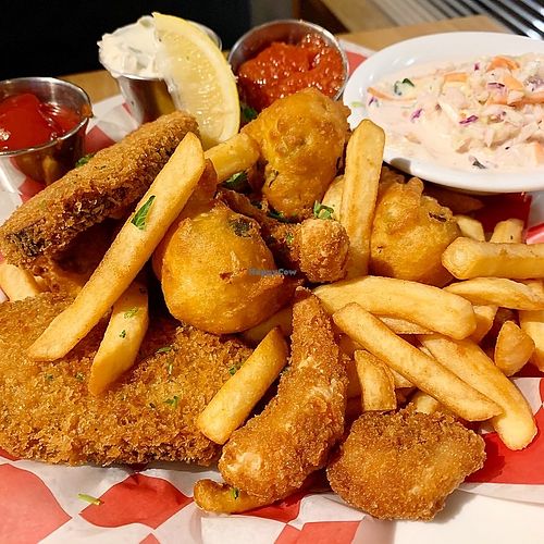 Sea food platter  at Cider Press Pub in St Petersburg