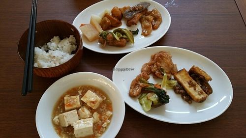yummy oriental vegan food without 5 pungent roots at Kaemon Asakusa in Tokyo