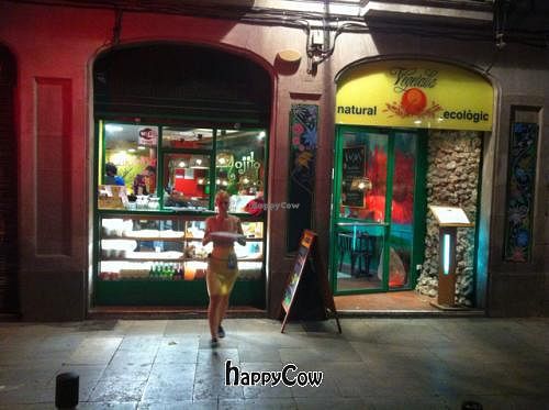 window front at Vegetalia Store in Barcelona