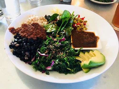 Southwestern Bowl with vegan sauce. at House Rock Kitchen in Buena Vista