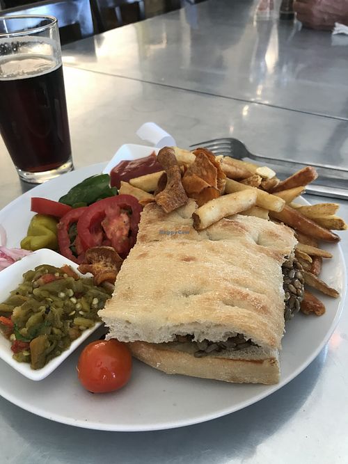 House made burger at House Rock Kitchen in Buena Vista