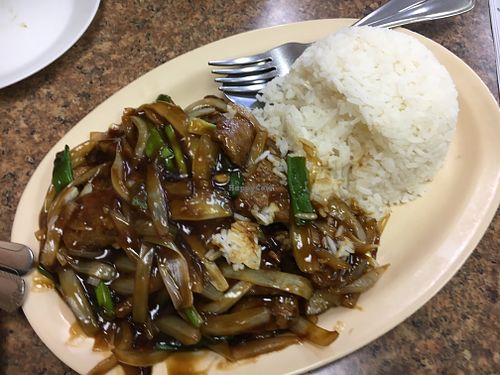 Mongolian Mock beef at Pho Vegan Asian Cuisine in Rocklin