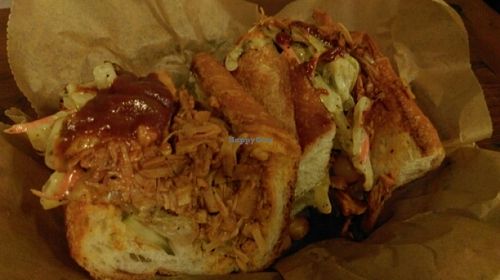 bbq jackfruit sandwich at Toad Style in Brooklyn
