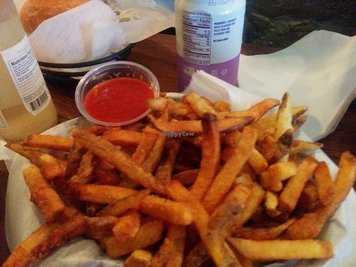 Hand cut fries with house made ketchup at Toad Style in Brooklyn